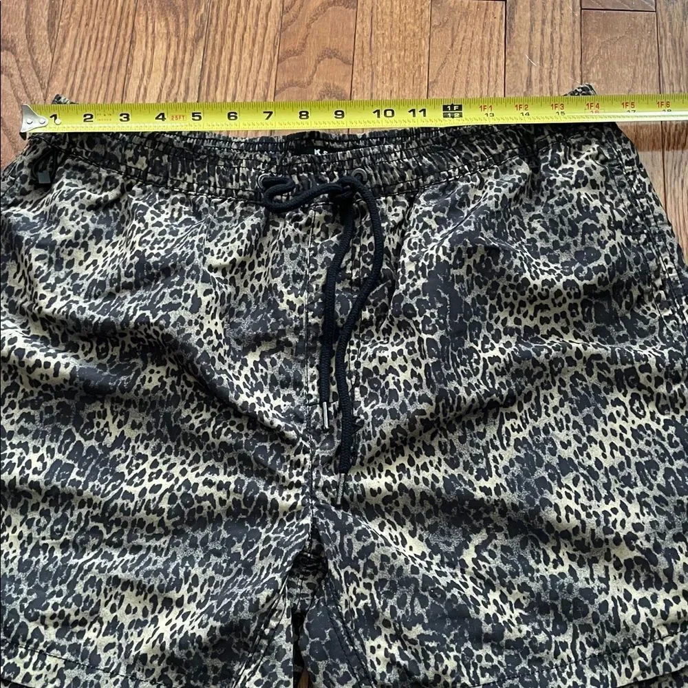 Ksubi Cheetah Print Swim Trunks Shorts Men’s Sz Large